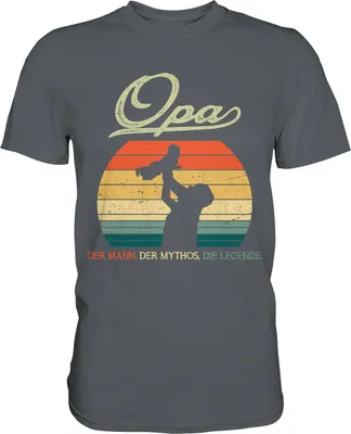 Produktbild von Opa Enkel Enkelkind Vatertag Geschenk T-Shirt – Dark Grey / S