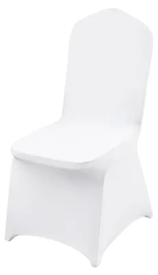 Imagen del producto de Funda para silla, cubierta elástica, ideal para eventos, color blanco, 30 unidades