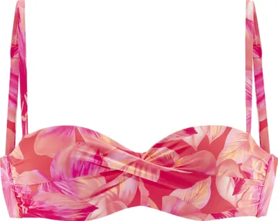 Produktbild von s.Oliver Bügel-Bandeau-Bikini-Top Jayce pfirsich bedruckt Größe 42 Cup E