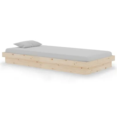 Image de vidaXL Lit en bois massif 90x190 cm