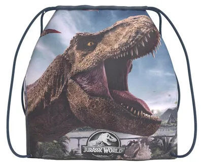 Productafbeelding van Jurassic World snackzakje, 22x23x1 cm. Broodzakje met trekkoord