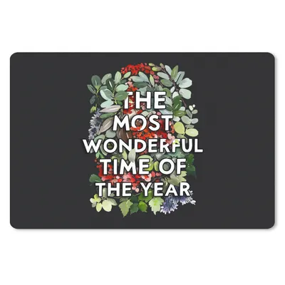 Produktbild von MuchoWow® Schreibtischunterlage Pflanzen - Blumen - Zitate - Weihnachten 60x40 cm - XXL Mauspad - Großes Mauspad