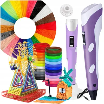 Produktbild von 3D-Stift XXL Set mit 209m Filament, Lila
