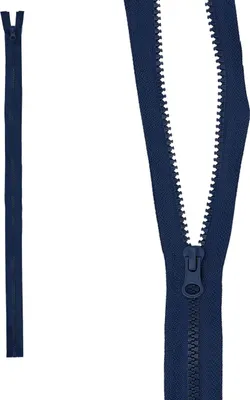 Produktbild von mumbi Reißverschluss teilbar 5mm 60cm Petrol Kunststoff Reißverschlüsse mit Zipper grobe Zähne