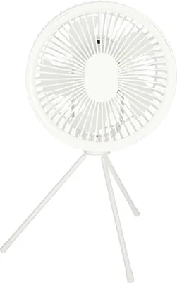 Image de Mini ventilateur de bureau sur pied blanc