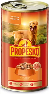 Obrázok produktu pre Propesko konzerva pre psov 1240g hovädzia-kura