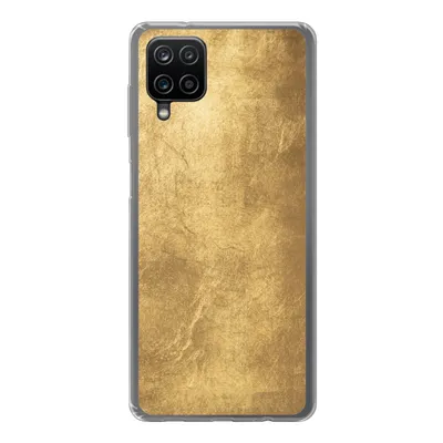 Produktbild von MuchoWow® Handyhülle Schutzhülle Hülle für Samsung Galaxy A12 Licht fällt auf eine goldene Wand Silikon Softcase Handy Hülle - Bild