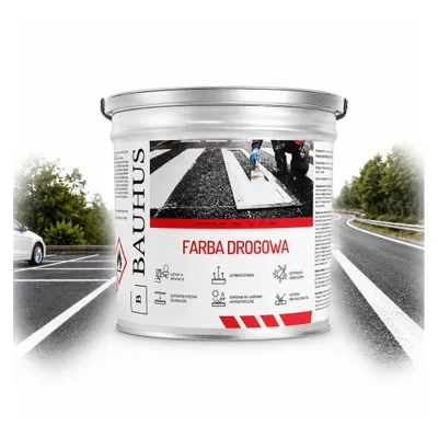 Produktbild von Bauhus Markierungsfarbe Weiß Fahrbahnmarkierung 2,5 l für Asphalt, Beton und Parkplätze