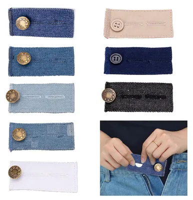 Productafbeelding van Broekspijpverlenging - 8 stuks knoopverlengers voor jeans en broeken