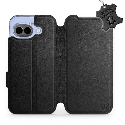 Produktbild von Echtleder Handyhülle für Google Pixel 10a, Mobiwear Leather, Schwarz