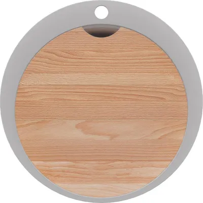 Produktbild von PRIMAGRAN Spülbecken Rund Grau 53x53cm, Granitspüle 1 Becken + Ablauf-Set + Schneidebrett, Küchenspüle ab 50er Unterschrank - Pisa Max