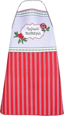 Immagine prodotto di Grembiule da cucina "La mamma migliore" rosso, 64x76 cm