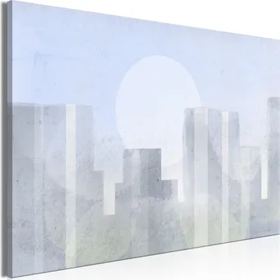 Produktbild von Italienischer Leinwand Leinwandbild - Modern City (1 Part) Wide - First Variant 90x60 cm Städte d-A-10002-b-a