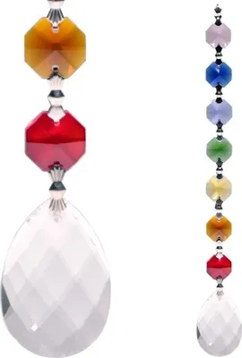 Zdjęcie produktu dla Sznurek kryształowy Amrita Feng Shui Chakra - zestaw 3 szt. - 20 cm