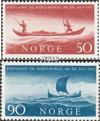 Produktbild von Briefmarken Norwegen 1963 Mi 494-495 (kompl.Ausg.) postfrisch Postverbindung