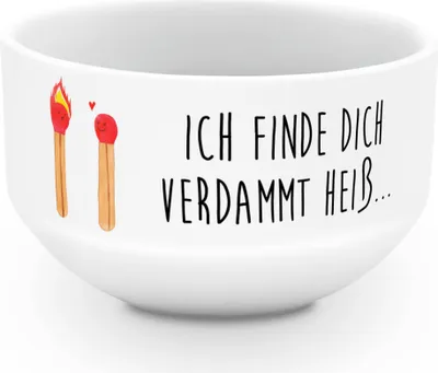 Produktbild von Mr. & Mrs. Panda schale Streichhölzer - Weiß - Geschenk, Liebesgeschenk, Schüssel, Liebesbeweis, Müslischale Porzellan, porzellanschüssel, frühstücksbowl, Lustig, Ehefrau