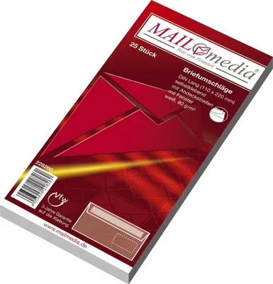 Produktbild von 1000 (40x 25Stk) Briefumschläge Din lang Fenster haftklebend