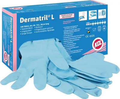 Immagine prodotto di Guanto monouso DermatrilL741, taglia 11 (confezione da 100 pz.)