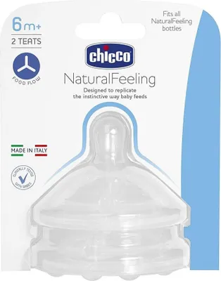 Produktbild von Chicco Natural Feeling, Anti-Kolik-Ventil, Silikon, Transparent, 6 Monat( e), 2 Stück(e)