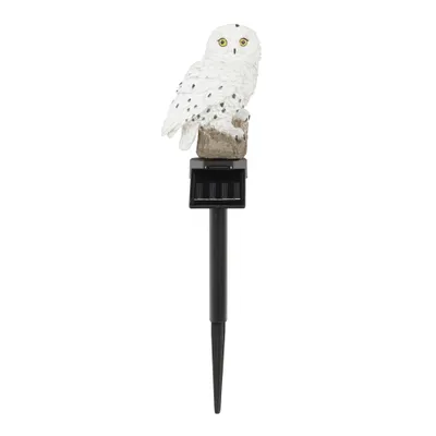 Produktbild von Eule Schneeeule Solarleuchte Lampe Garten Laterne Solar Figur Beleuchtung Gartenstecker