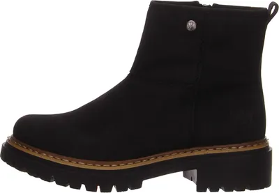 Image de Chaussures de randonnée pour femmes Rieker, fermeture éclair, bottines montantes, couleur noire, style décontracté