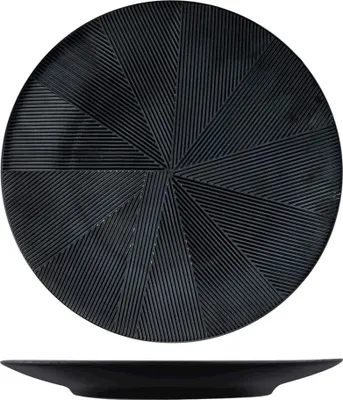 Produktbild von H&h Kamm 6er-Set Obstteller, schwarz, Steinzeug, 20,5cm