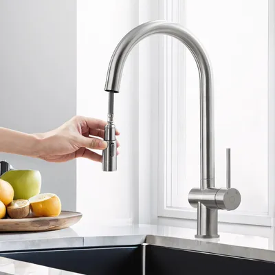 Image de Robinet de cuisine rétractable avec pommeau de douche