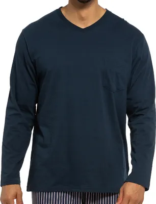 Produktbild von Ammann Organic Baumwolle - Mix & Match Schlafanzug Shirt Langarm Schlafanzug zum selber mixen, Im zeitlosen Design, Angenehm auf der Haut