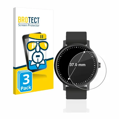 Produktbild von 3x BROTECT Schutzglas für Kreisrunde Displays (ø: 37 mm) Displayschutz 9H Glas klar transparent