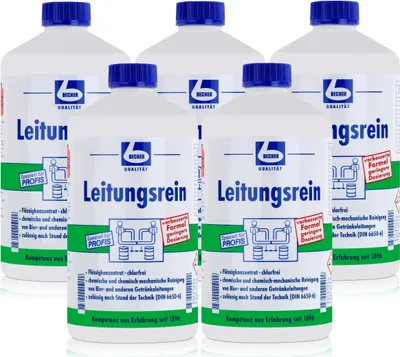 Produktbild von Dr. Becher Leitungsrein 1L zur chemischen, alkalischen Standreinigung (5er Pack)