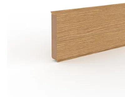 Produktbild von Döllken | 2,50 m | Sockelleiste Cubu flex life 60 Bali Holzoptik 2500 mm, Flexible Sockelleiste mit HDF Kern, Weichlippe für Wand und Boden, Einfache Montage ohne Zubehör