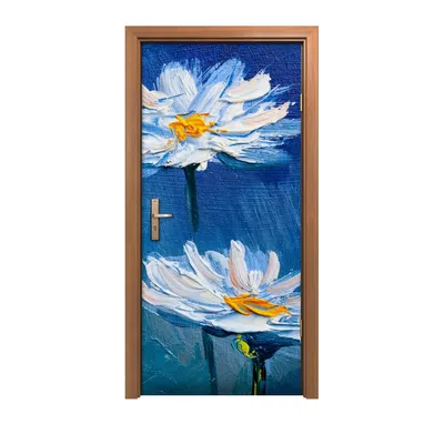 Produktbild von Türposter 90x200 cm Türaufkleber Türtapete Türfolie Klebefolie Natur Blumen Margeriten