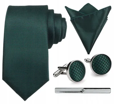 Produktbild von Luvu Herren Krawatten-Set Elegant Karo mit Zubehör