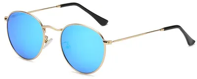 Produktbild von Quadratische polarisierte Sonnenbrille für Damen und Herren mit kleinen verspiegelten Gläsern