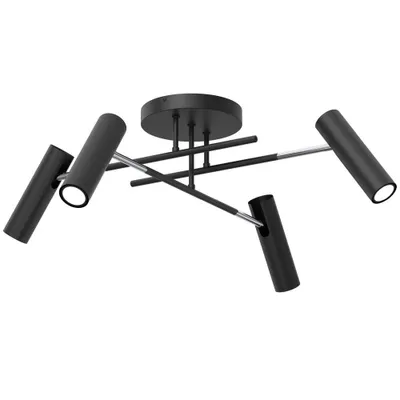 Obrázok produktu pre Axion 4xGU10 8W Luminex minimalistické čierne chrómové reflektorové stropné svietidlo