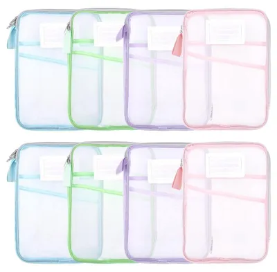 Imagen del producto de Conjunto de 8 fundas de malla con cremallera – fundas para el almacenamiento de documentos