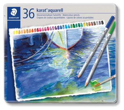 Immagine prodotto di Matite acquerellabili Karat 36 colori in scatola di metallo Staedtler