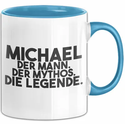 Produktbild von Michael Tasse Michael – Der Mann. Der Mythos. Die Legende. Geschenk (Blau)