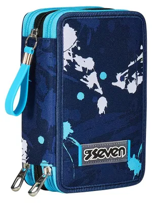 Produktbild von Seven Federmäppchen Kinder, Mäppchen Junge mit Inhalt, Federtasche Schule 3 Fäch