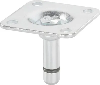 Produktbild von Tarrox Anschraubplatte 38 x 38 mm m. Bundstift 8 x 26 mm u. Klemmring, 2 Stück