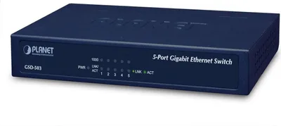 Immagine prodotto di Planet Technology Corp. GSD-503 PLANET 5-Port 10/100/1000Mbps Gigabit Ethernet Switch