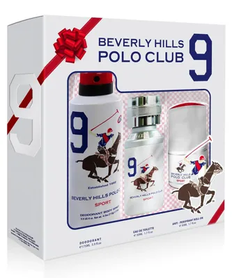 Immagine prodotto di Set Beverly Hills Polo Club: 1982 Sport 9, EdT, per uomo, 50 ml, dal 1982 Sport 9, antitraspirante, deodorante spray, per uomo, 175 ml + 1982 Sport 9, antitraspirante, deodorante roll-on, per uomo, 50 ml