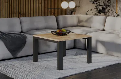 Image de Endo-Möbel Table basse Garold 80x80x55 cm Table de salon Table d'appoint (chêne craft)