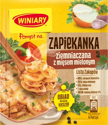 Zdjęcie produktu dla Winiary Pomysł Na.... Zapiekanka Ziemniaczana Z Mięsem Mielonym 42 G