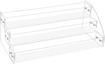 Zdjęcie produktu dla Ibenzoa® Organizer do lakierów do paznokci i kosmetyków – przezroczysta, 3-poziomowa półka z akrylu, wymiary: 31 x 13,3 x 11 cm, miejsce na do 30 butelek z lakierem do paznokci