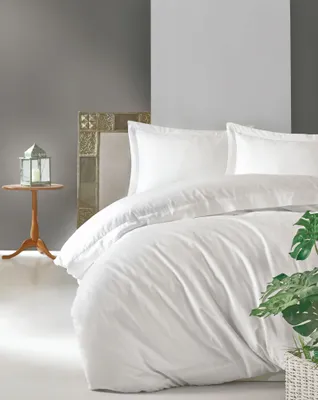 Produktbild von Elegant bettwäsche-set 200x220cm satin weiß