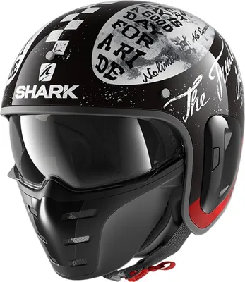 Produktbild von Shark S-Drak 2 Tripp In Jethelm, schwarz/weiß, XS (53/54)