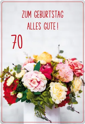 Produktbild von 70 Geburtstag  unverpackt  Glückwunschkarte im Format 116 x 166 cm mit
