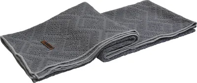 Produktbild von Wohndecke Premium Decke 170 x 130 cm anthrazit als weiches Plaid aus Baumwolle in strukturiertem Waffel Piqué
