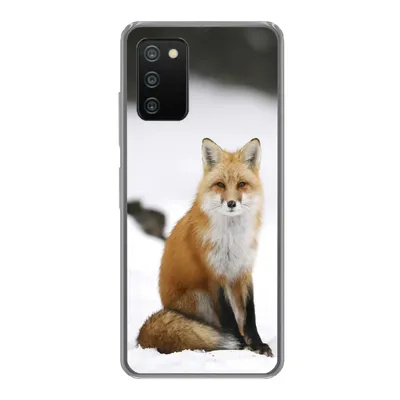 Produktbild von MuchoWow® Handyhülle Schutzhülle Hülle für Samsung Galaxy A03s Fuchs - Schnee - Winter Silikon Softcase Handy Hülle - Schutz